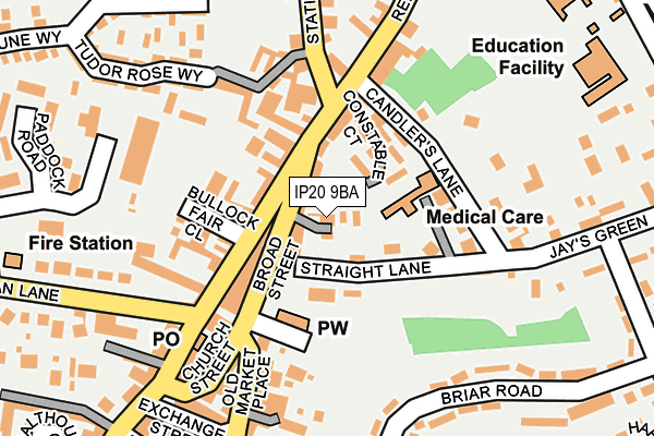 IP20 9BA map - OS OpenMap – Local (Ordnance Survey)