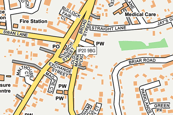 IP20 9BG map - OS OpenMap – Local (Ordnance Survey)