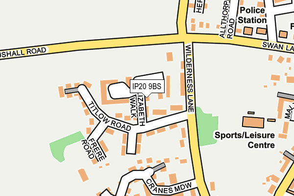 IP20 9BS map - OS OpenMap – Local (Ordnance Survey)