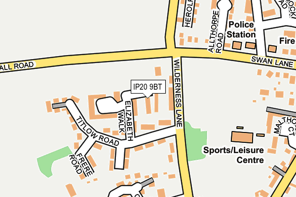 IP20 9BT map - OS OpenMap – Local (Ordnance Survey)