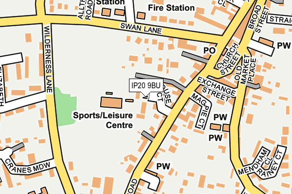IP20 9BU map - OS OpenMap – Local (Ordnance Survey)
