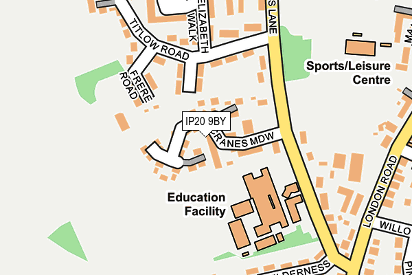 IP20 9BY map - OS OpenMap – Local (Ordnance Survey)