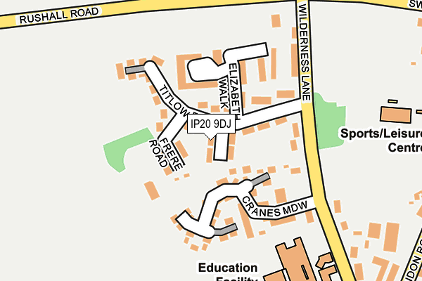 IP20 9DJ map - OS OpenMap – Local (Ordnance Survey)