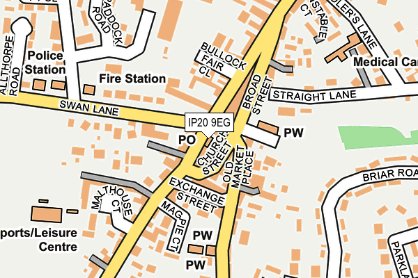 IP20 9EG map - OS OpenMap – Local (Ordnance Survey)