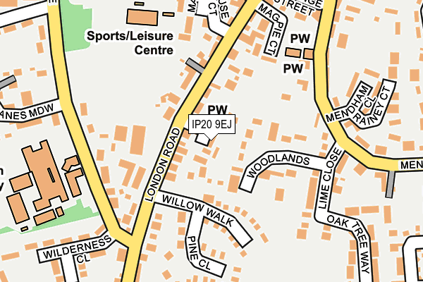 IP20 9EJ map - OS OpenMap – Local (Ordnance Survey)