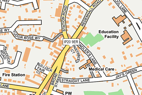 IP20 9ER map - OS OpenMap – Local (Ordnance Survey)