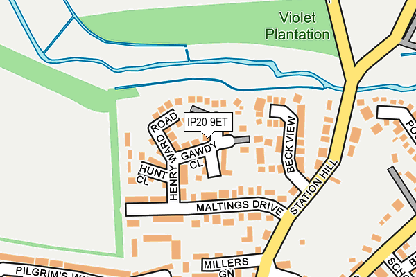 IP20 9ET map - OS OpenMap – Local (Ordnance Survey)