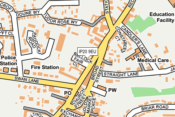 IP20 9EU map - OS OpenMap – Local (Ordnance Survey)