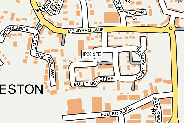 IP20 9FE map - OS OpenMap – Local (Ordnance Survey)