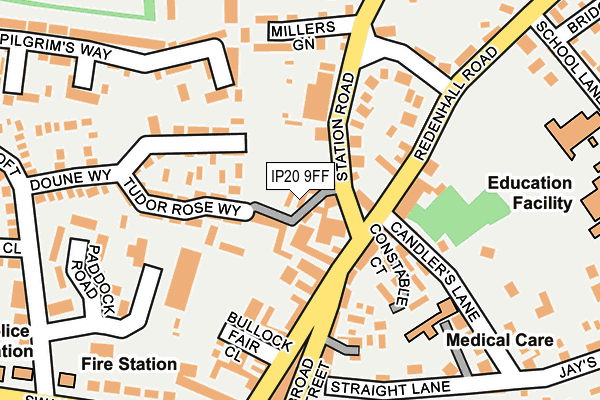IP20 9FF map - OS OpenMap – Local (Ordnance Survey)