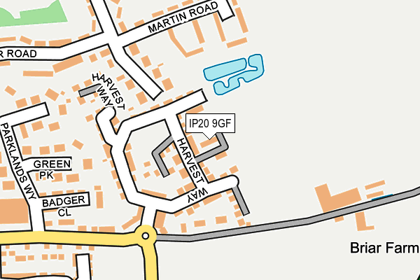 IP20 9GF map - OS OpenMap – Local (Ordnance Survey)