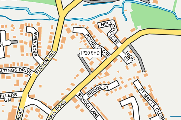 IP20 9HD map - OS OpenMap – Local (Ordnance Survey)