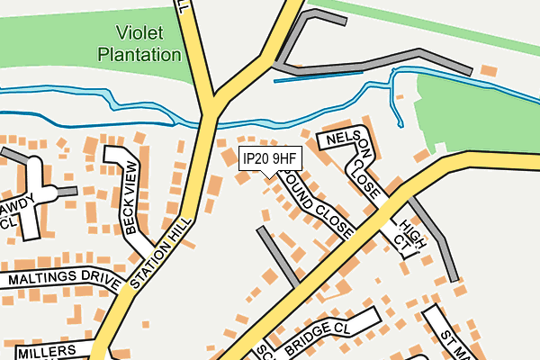 IP20 9HF map - OS OpenMap – Local (Ordnance Survey)