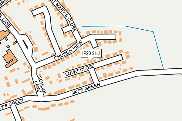 IP20 9HJ map - OS OpenMap – Local (Ordnance Survey)