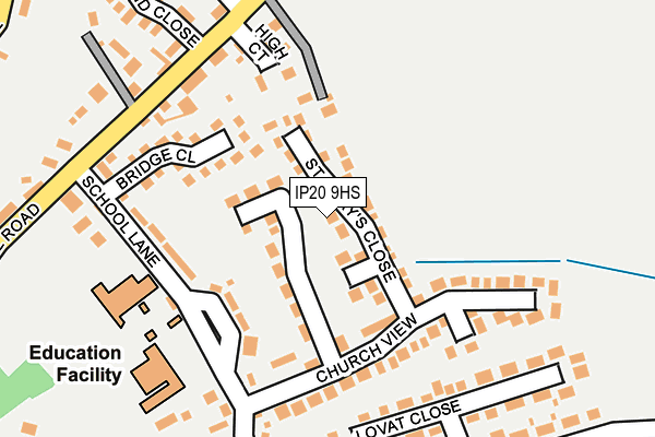 IP20 9HS map - OS OpenMap – Local (Ordnance Survey)