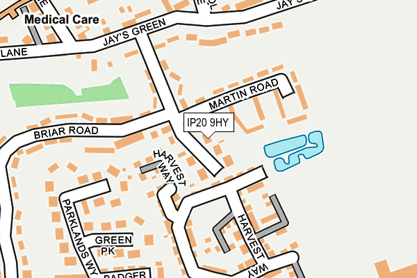 IP20 9HY map - OS OpenMap – Local (Ordnance Survey)