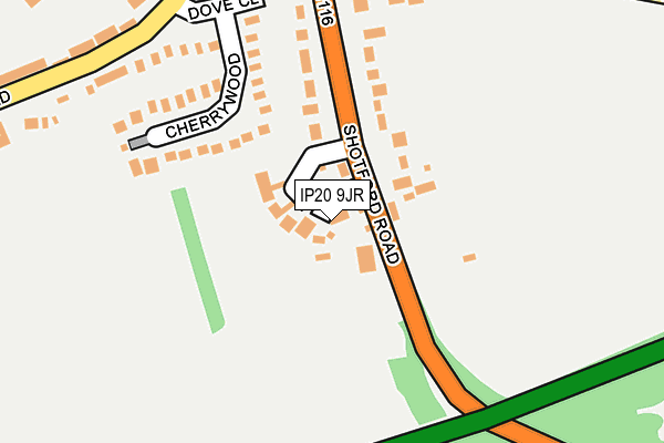IP20 9JR map - OS OpenMap – Local (Ordnance Survey)