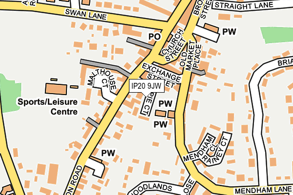 IP20 9JW map - OS OpenMap – Local (Ordnance Survey)