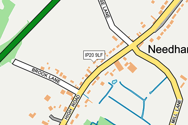 IP20 9LF map - OS OpenMap – Local (Ordnance Survey)