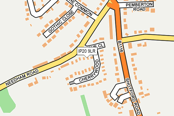 IP20 9LR map - OS OpenMap – Local (Ordnance Survey)