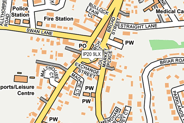 IP20 9LX map - OS OpenMap – Local (Ordnance Survey)