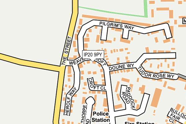 IP20 9PY map - OS OpenMap – Local (Ordnance Survey)