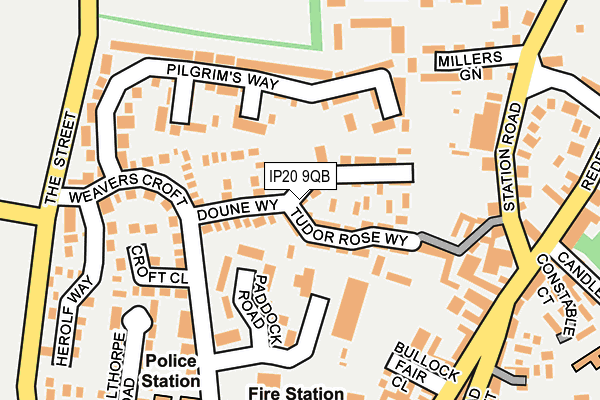 IP20 9QB map - OS OpenMap – Local (Ordnance Survey)