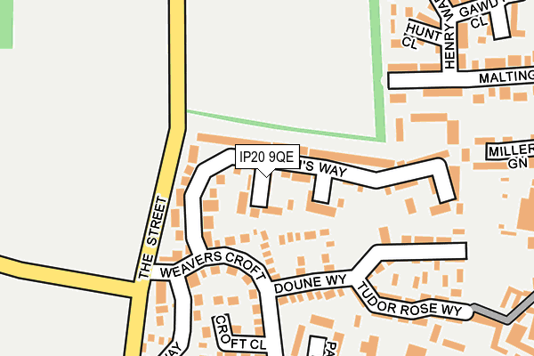 IP20 9QE map - OS OpenMap – Local (Ordnance Survey)