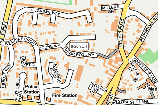 IP20 9QH map - OS OpenMap – Local (Ordnance Survey)