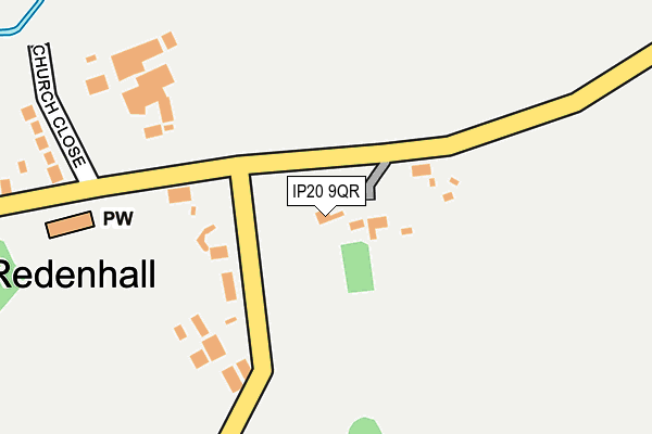 IP20 9QR map - OS OpenMap – Local (Ordnance Survey)