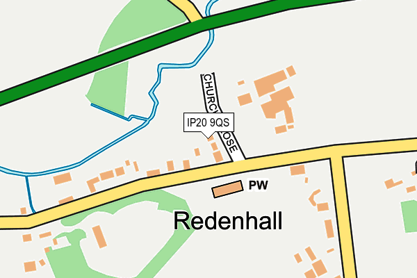 IP20 9QS map - OS OpenMap – Local (Ordnance Survey)