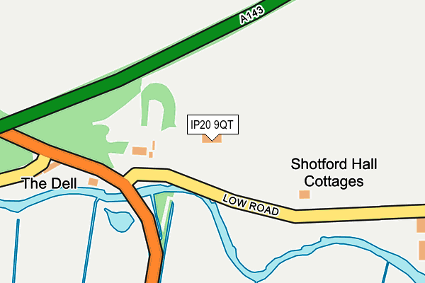 IP20 9QT map - OS OpenMap – Local (Ordnance Survey)