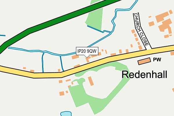 IP20 9QW map - OS OpenMap – Local (Ordnance Survey)