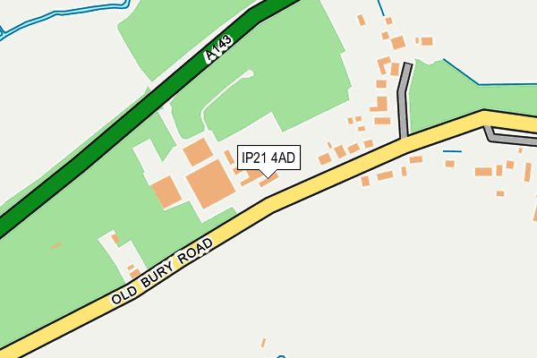 IP21 4AD map - OS OpenMap – Local (Ordnance Survey)