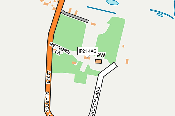 IP21 4AG map - OS OpenMap – Local (Ordnance Survey)