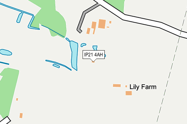 IP21 4AH map - OS OpenMap – Local (Ordnance Survey)