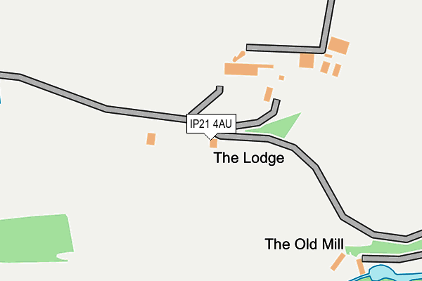 IP21 4AU map - OS OpenMap – Local (Ordnance Survey)