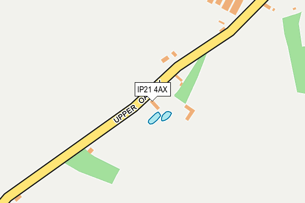 IP21 4AX map - OS OpenMap – Local (Ordnance Survey)