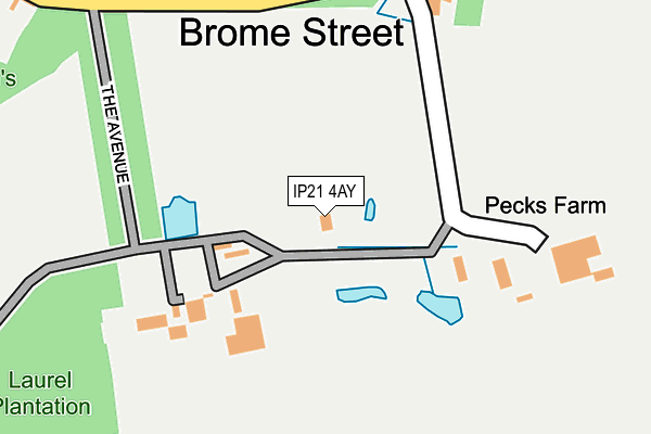 IP21 4AY map - OS OpenMap – Local (Ordnance Survey)