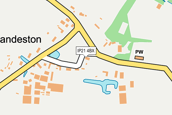 IP21 4BX map - OS OpenMap – Local (Ordnance Survey)