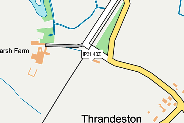 IP21 4BZ map - OS OpenMap – Local (Ordnance Survey)