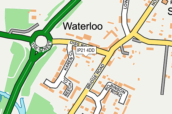 IP21 4DD map - OS OpenMap – Local (Ordnance Survey)