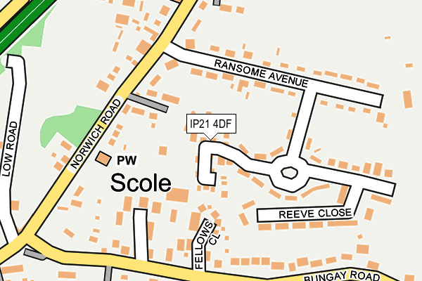 IP21 4DF map - OS OpenMap – Local (Ordnance Survey)