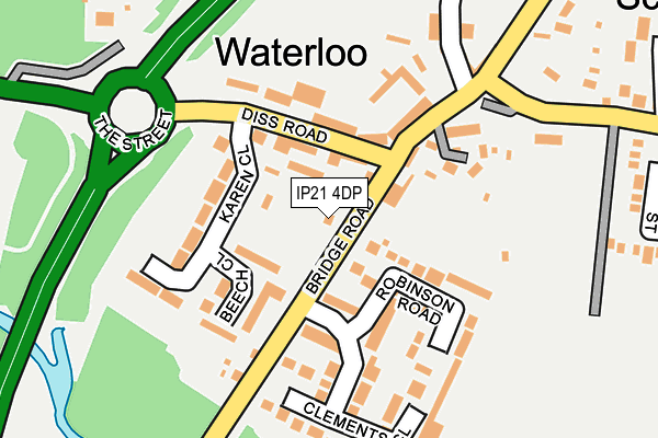 IP21 4DP map - OS OpenMap – Local (Ordnance Survey)