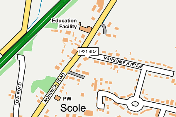 IP21 4DZ map - OS OpenMap – Local (Ordnance Survey)