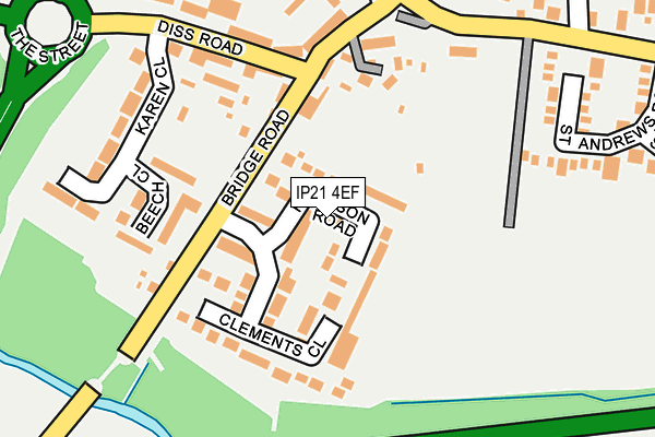 IP21 4EF map - OS OpenMap – Local (Ordnance Survey)