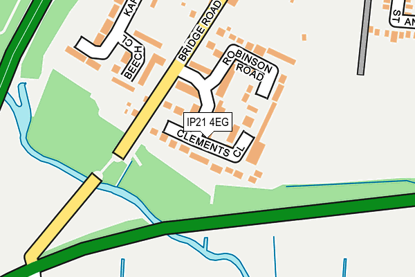 IP21 4EG map - OS OpenMap – Local (Ordnance Survey)