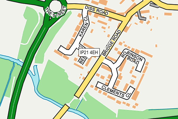 IP21 4EH map - OS OpenMap – Local (Ordnance Survey)