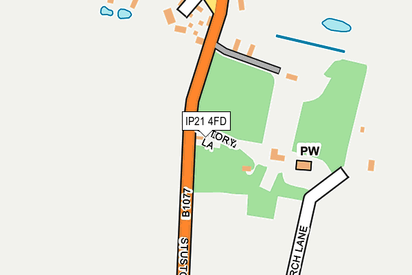 IP21 4FD map - OS OpenMap – Local (Ordnance Survey)