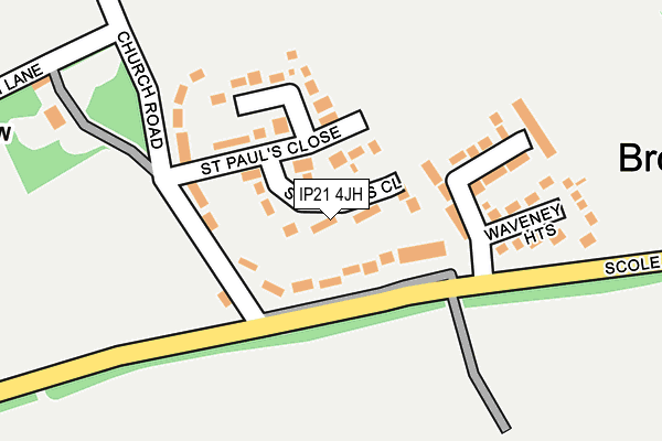 IP21 4JH map - OS OpenMap – Local (Ordnance Survey)